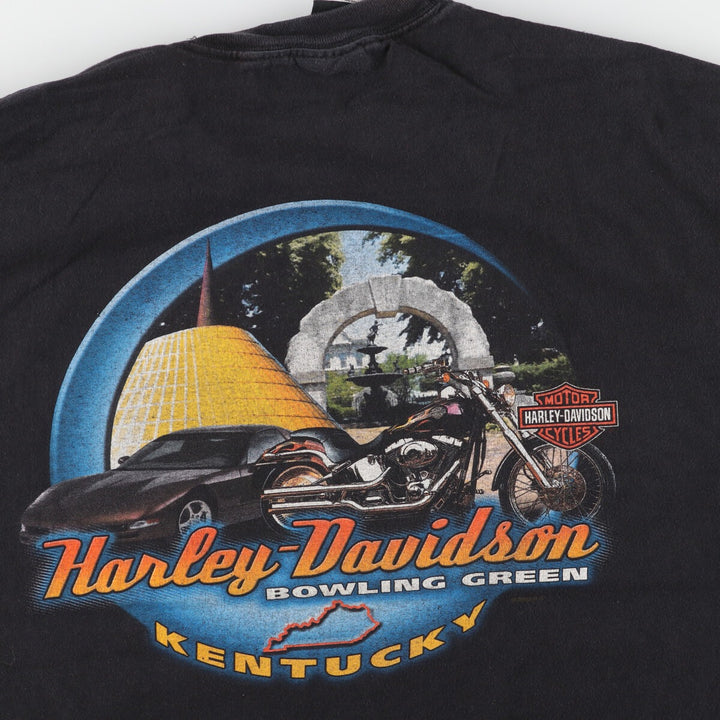 00'S Harley-Davidson Eagle Pattern Motorcycle Bike T-shirt Made in USA Men's XL /eaa448395