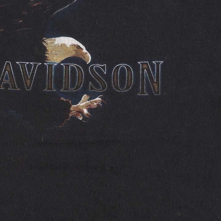 00'S Harley-Davidson Eagle Pattern Motorcycle Bike T-shirt Made in USA Men's XL /eaa448395