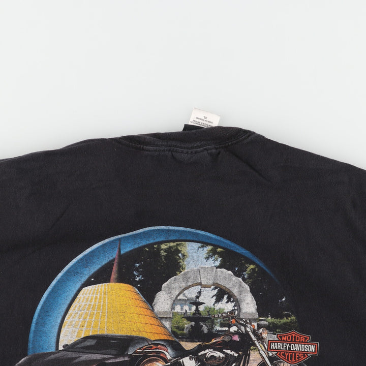 00'S Harley-Davidson Eagle Pattern Motorcycle Bike T-shirt Made in USA Men's XL /eaa448395