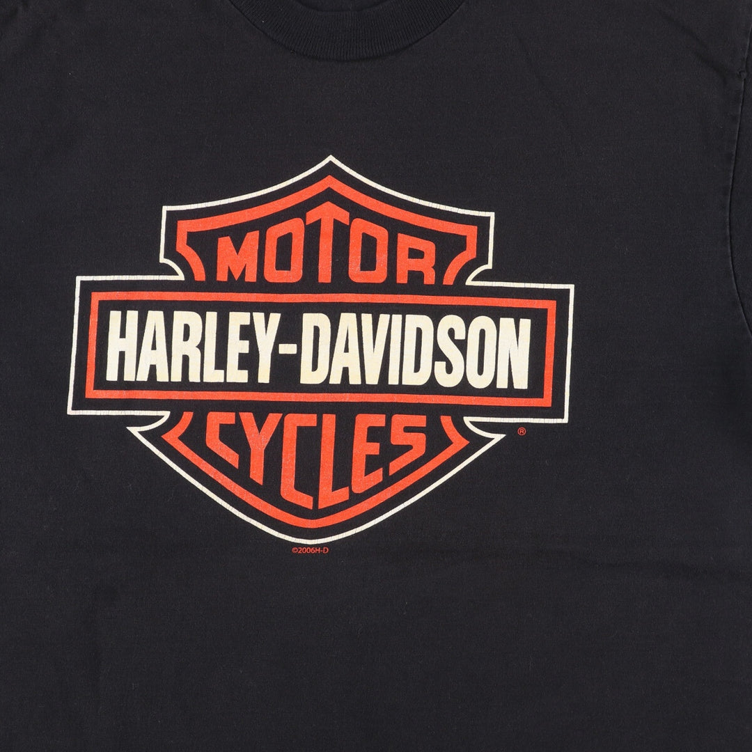 00'S Harley-Davidson Motorcycle Bike T-shirt Made in USA Men's L /eaa448396