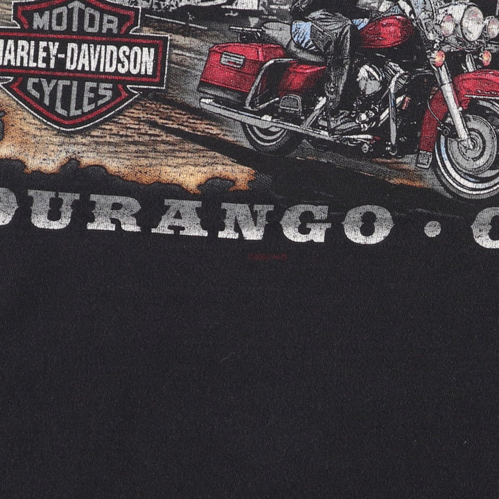 00'S Harley-Davidson Motorcycle Bike T-shirt Made in USA Men's L /eaa448396