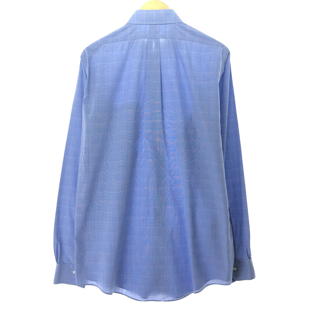 Brooks Brothers Est.1818 Wide Collar Long Sleeve Cotton Check Shirt Men's L /eaa448422