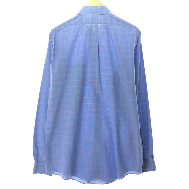 Brooks Brothers Est.1818 Wide Collar Long Sleeve Cotton Check Shirt Men's L /eaa448422