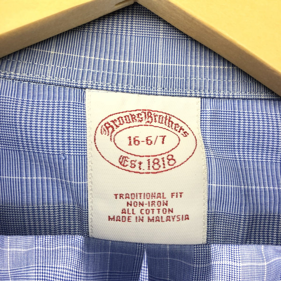 Brooks Brothers Est.1818 Wide Collar Long Sleeve Cotton Check Shirt Men's L /eaa448422