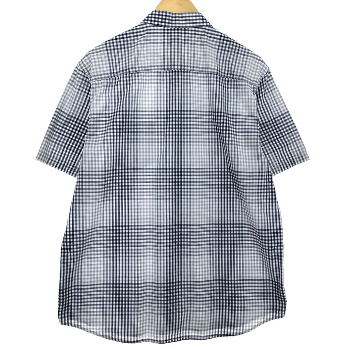 90'S ~ Calvin Klein short sleeve cotton check shirt men's size L vintage / eaa448470