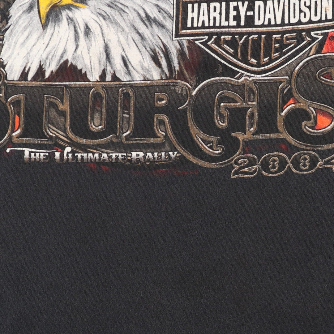 00'S Harley-Davidson Eagle Pattern Motorcycle Bike T-shirt Men's XL /eaa448623