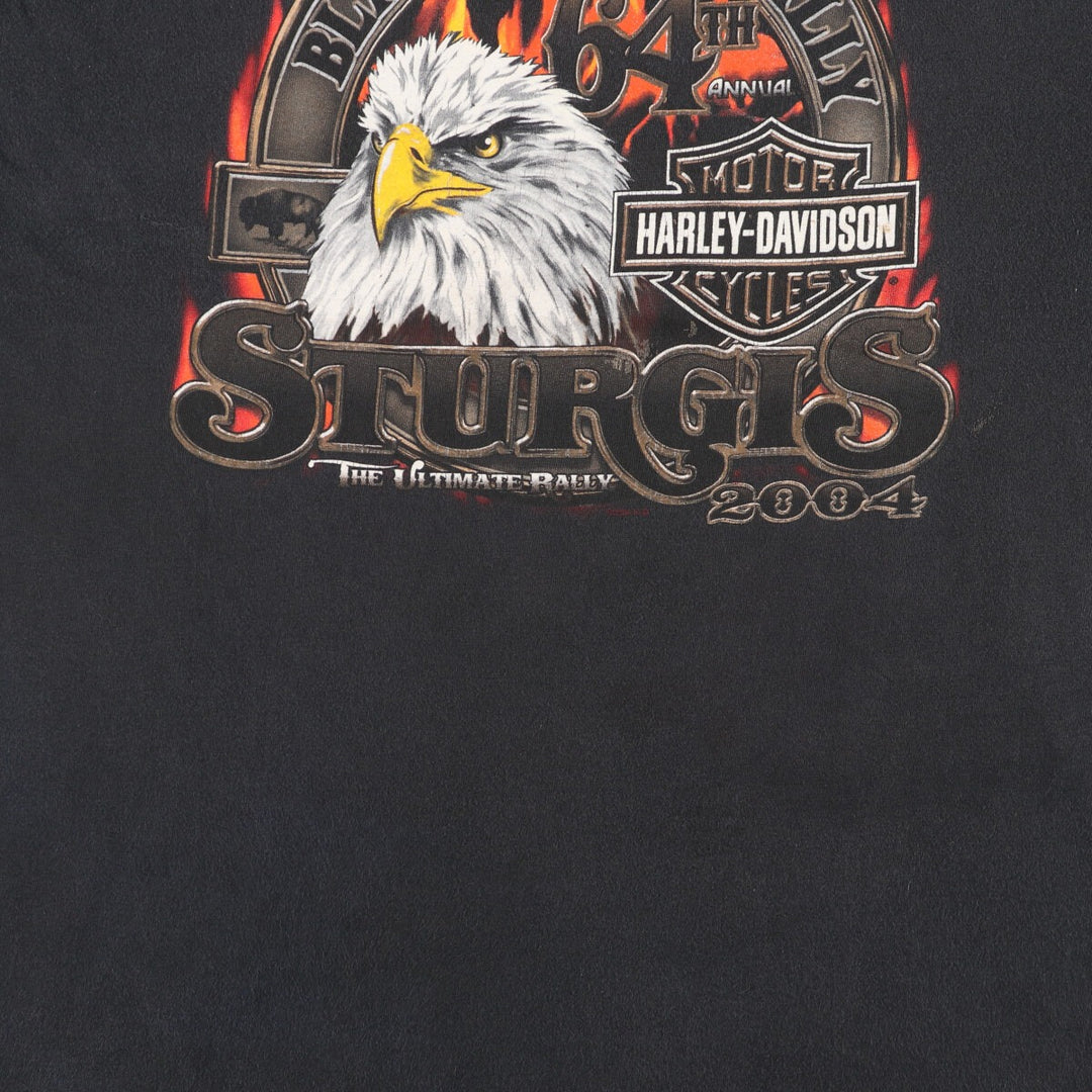 00'S Harley-Davidson Eagle Pattern Motorcycle Bike T-shirt Men's XL /eaa448623