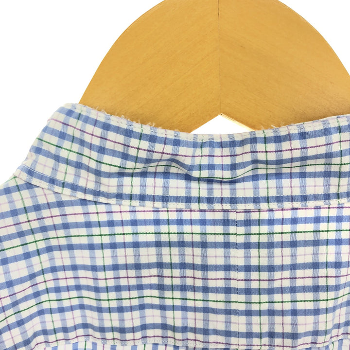 Ralph Lauren CLASSIC FIT Classic Fit Stand Collar Short Sleeve Check Shirt Men's XL /eaa448644