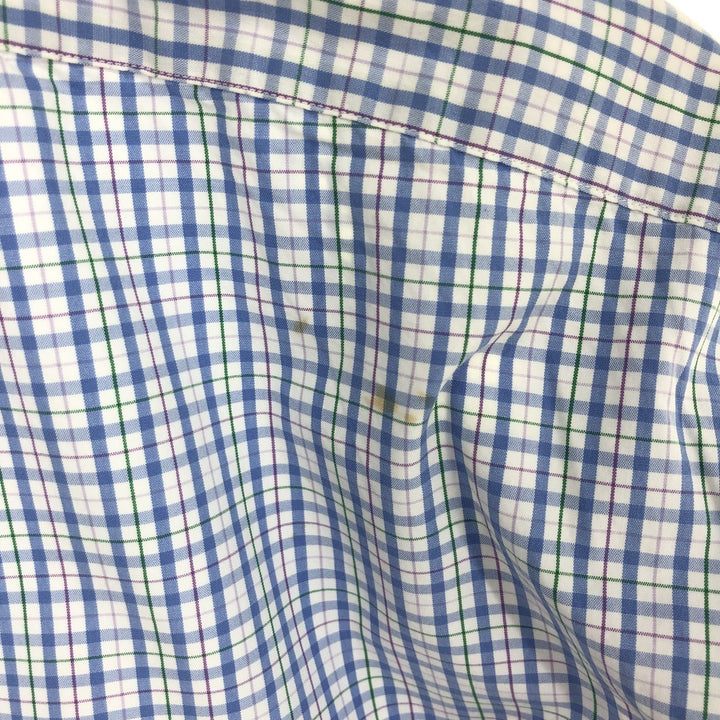 Ralph Lauren CLASSIC FIT Classic Fit Stand Collar Short Sleeve Check Shirt Men's XL /eaa448644