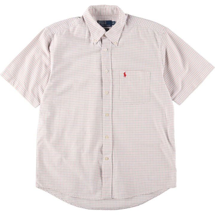 Ralph Lauren POLO by Ralph Lauren CUSTOM FIT short sleeve button down check shirt men's L /eaa448646