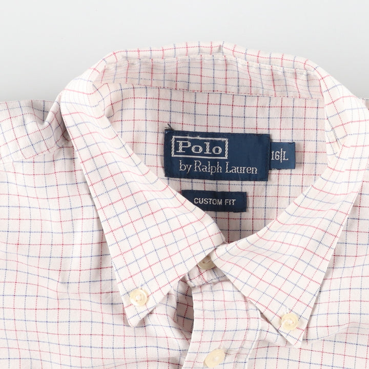 Ralph Lauren POLO by Ralph Lauren CUSTOM FIT short sleeve button down check shirt men's L /eaa448646