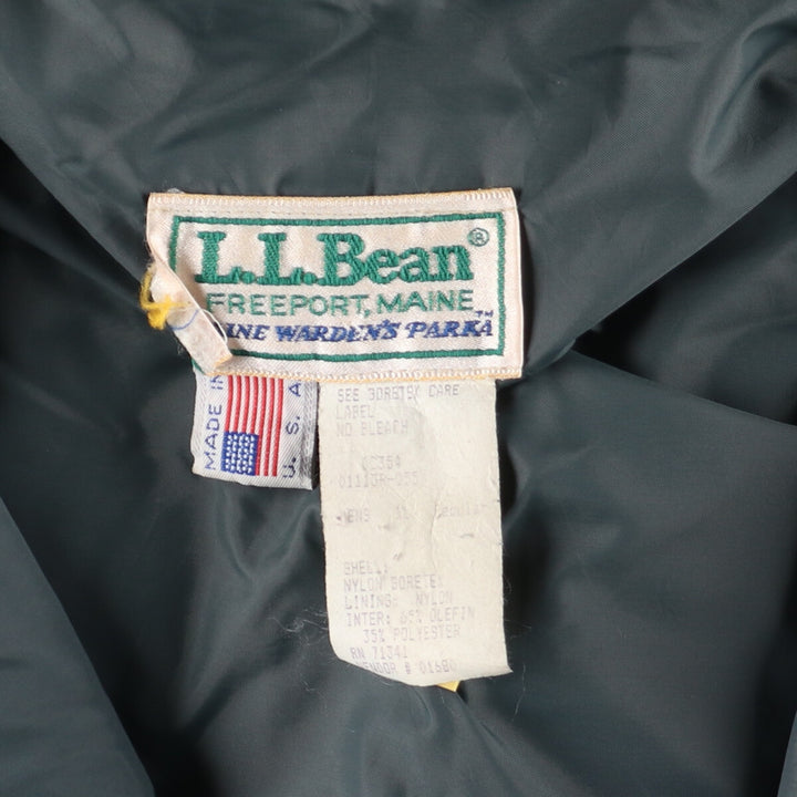 LL Bean Thinsulate Gore-Tex Padded Mountain Parka Shell Jacket, Made in the USA, Men's XL Nylon (Gore-Tex) navy blue type Vintage Second Hand