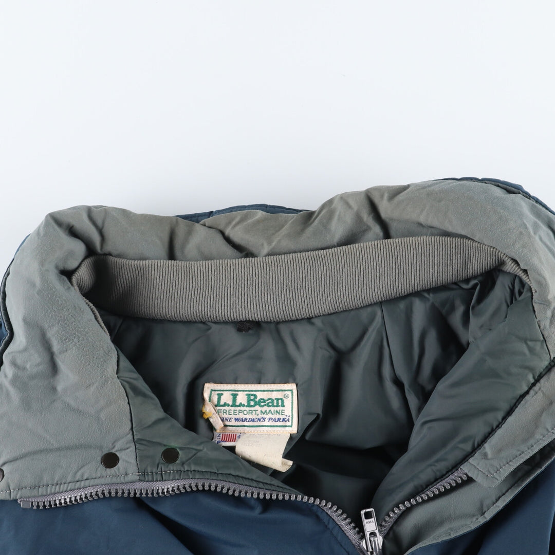 LL Bean Thinsulate Gore-Tex Padded Mountain Parka Shell Jacket, Made in the USA, Men's XL Nylon (Gore-Tex) navy blue type Vintage Second Hand
