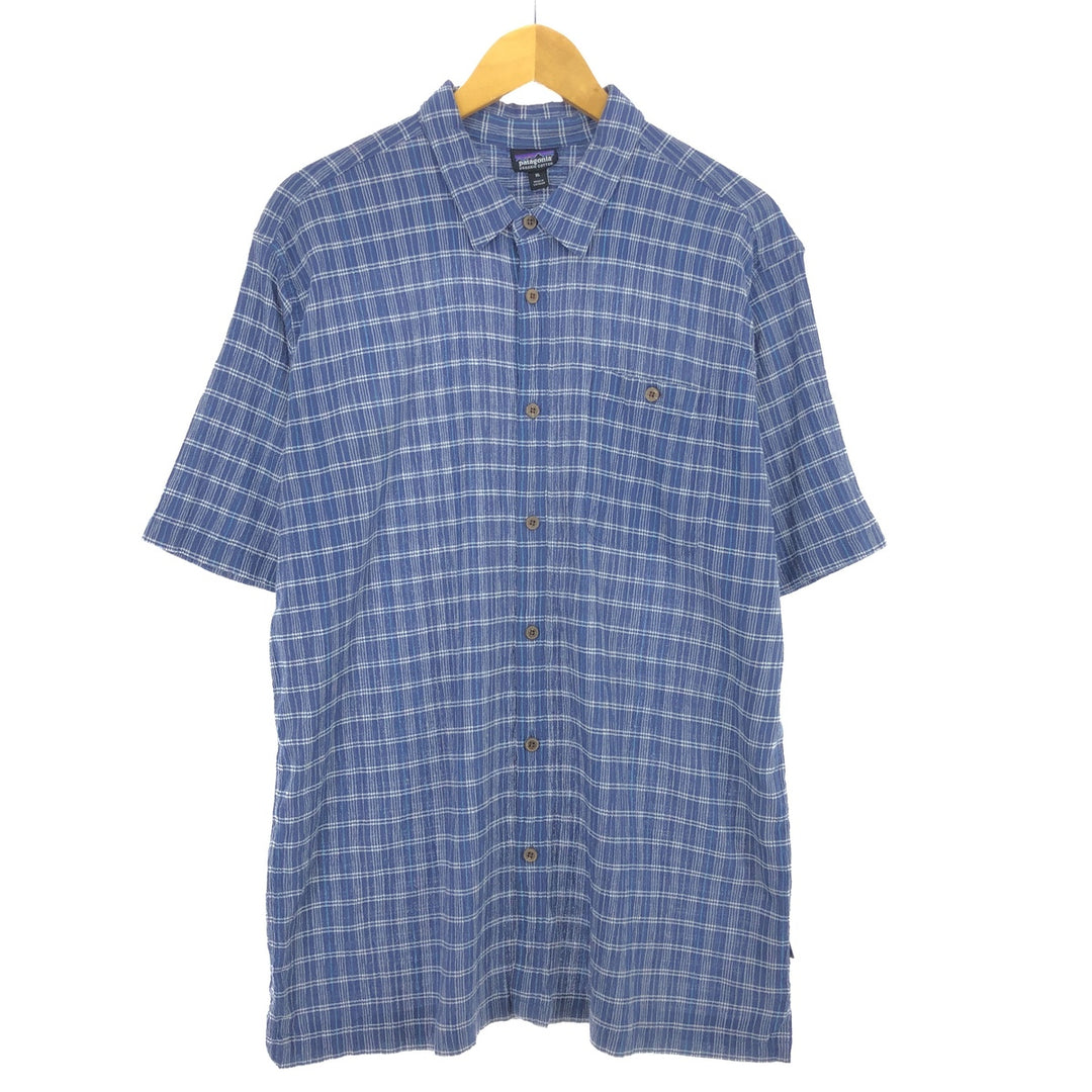 Patagonia 52921SP19 Willow Crepe Short Sleeve Cotton Check Shirt Men's XL /eaa448693