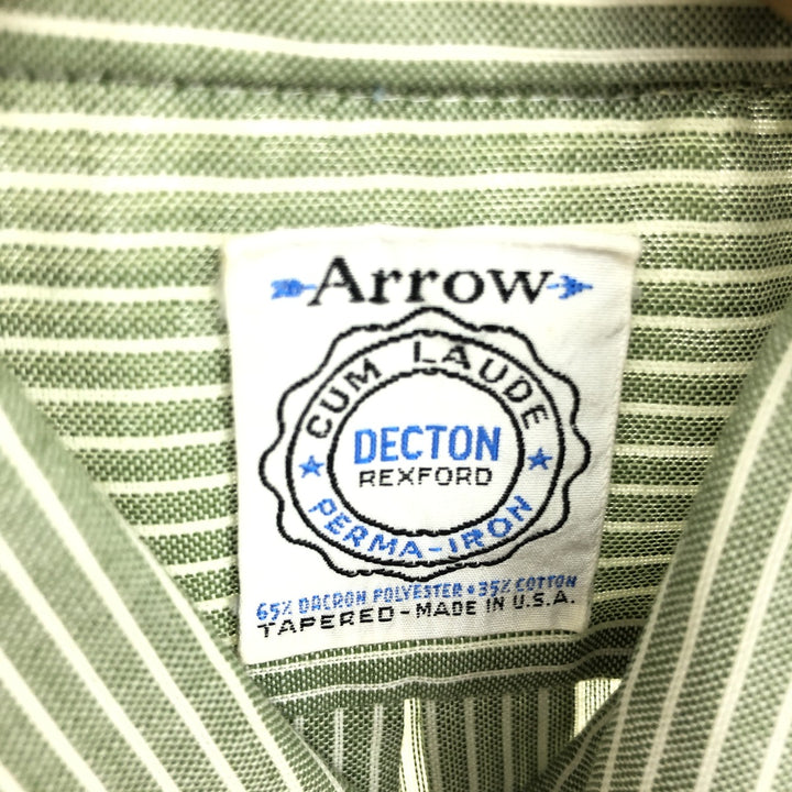 70'S Arrow Short Sleeve Button Down Striped Shirt Made in USA Men's M Vintage /eaa448696