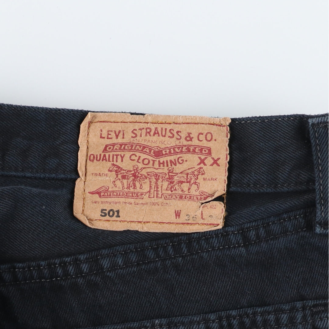 90'S Levi's 501 Black Denim Straight Denim Pants Made in England Men's W35 Vintage /eaa448727