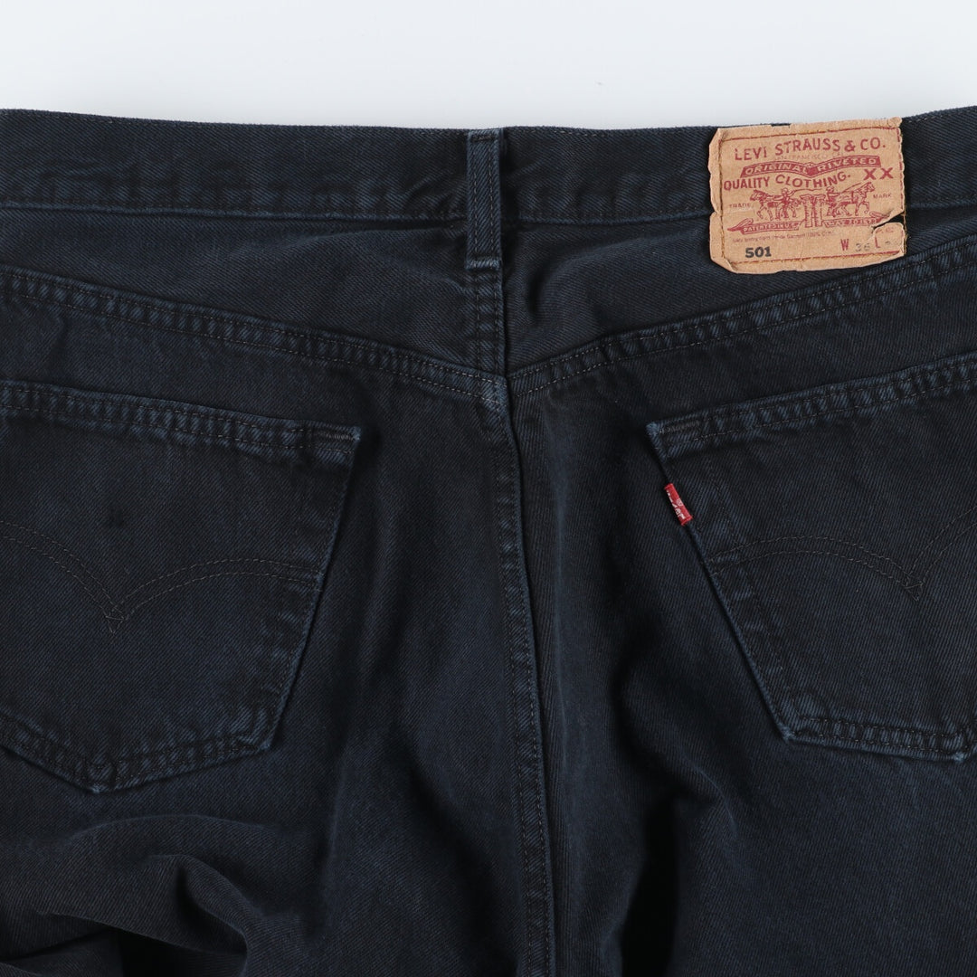 90'S Levi's 501 Black Denim Straight Denim Pants Made in England Men's W35 Vintage /eaa448727