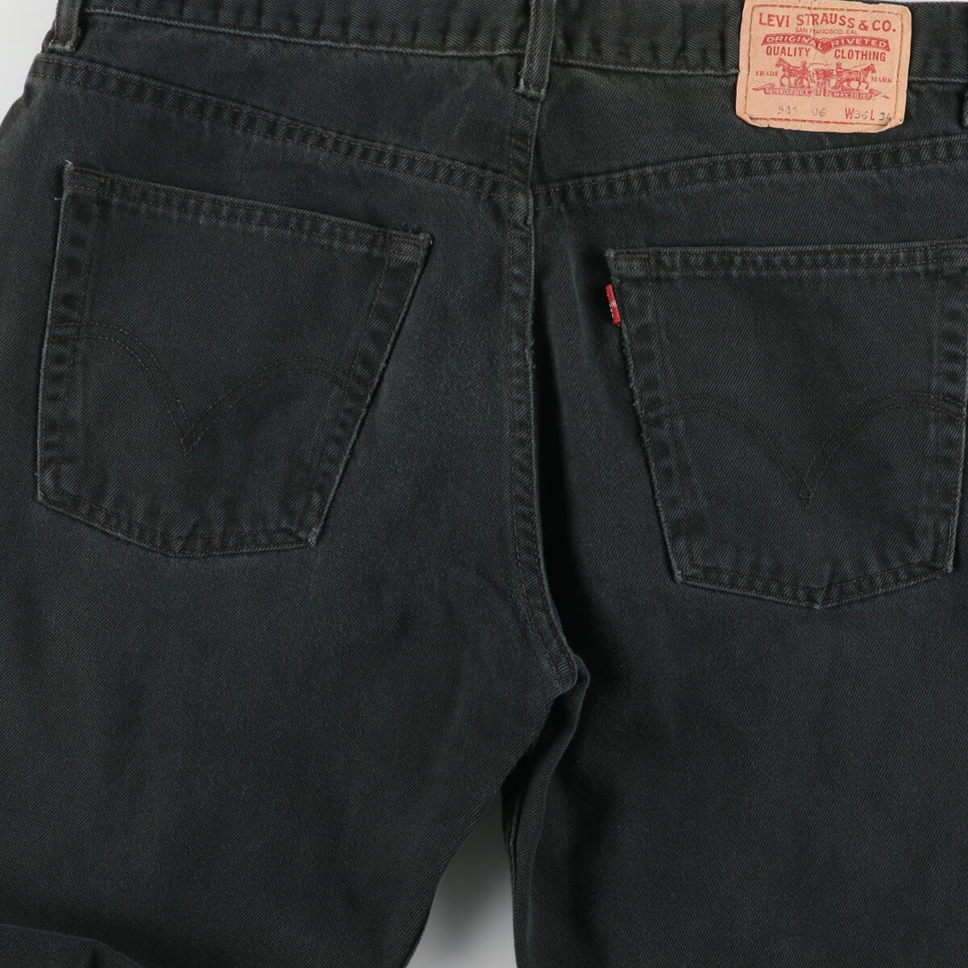 00'S Levi's 581-0626 Black Denim Straight Denim Pants Men's W35 / eaa448728