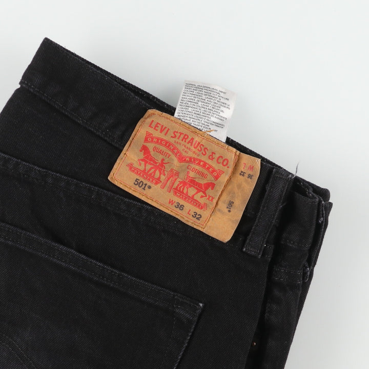 Levi's 501-2442 Black Denim Straight Denim Pants Men's W37 / eaa448730