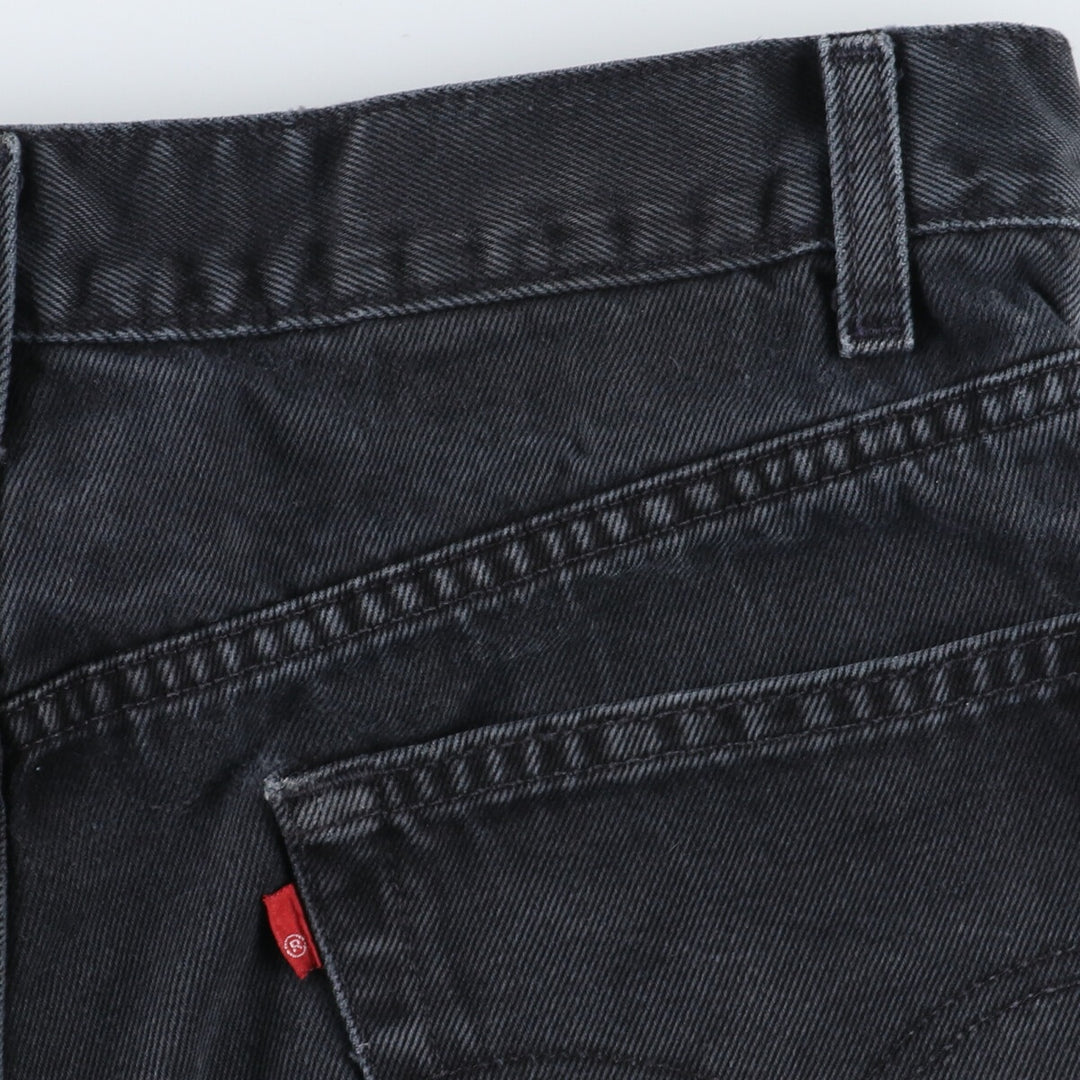 90'S Levi's 505 REGULAR FIT STRAIGHT LEG black denim tapered denim pants men's w33 vintage /eaa448754