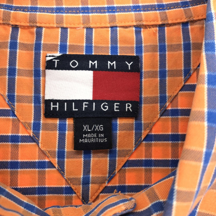 90'S Tommy Hilfiger short sleeve button down check shirt men's XL vintage /eaa448816