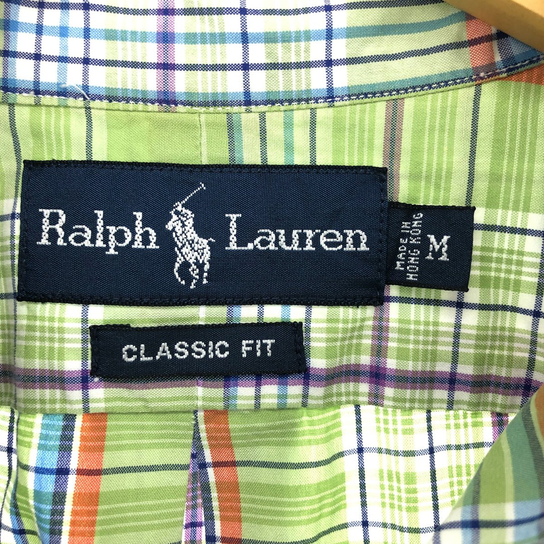 Ralph Lauren Classic Fit Short Sleeve Button Down Check Shirt Men's Medium /eaa448819