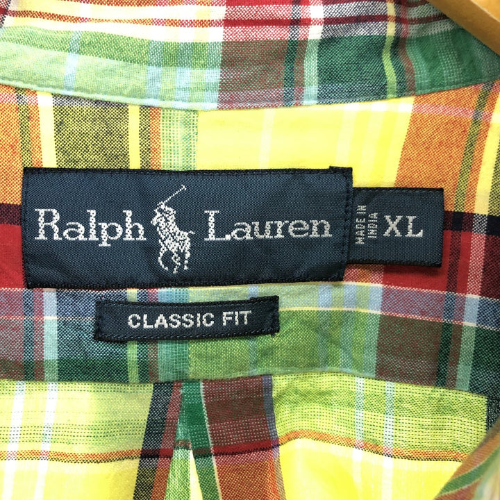 Ralph Lauren Classic Fit Short Sleeve Button Down Check Shirt Men's XL /eaa448829