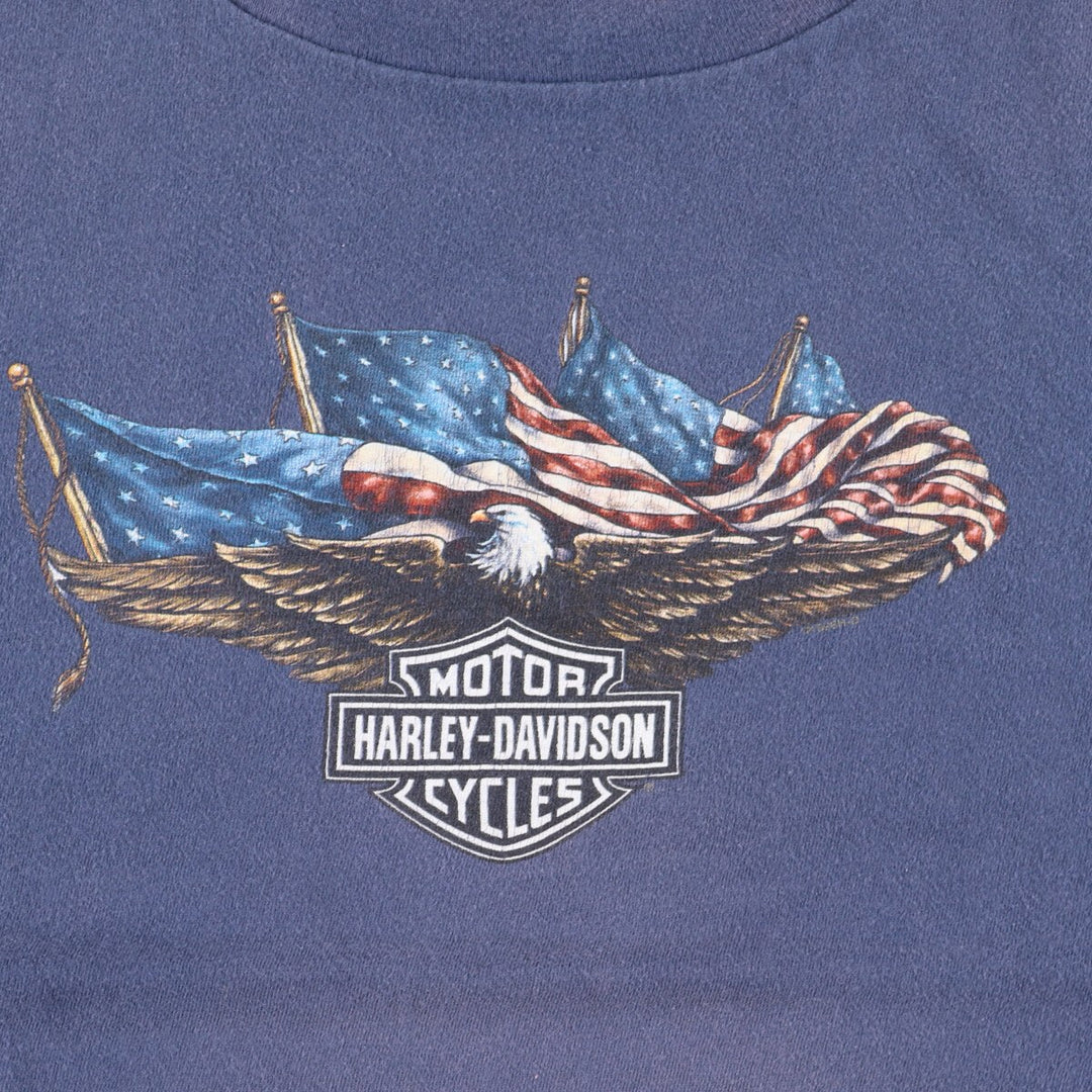 90'S Harley-Davidson Eagle Pattern Motorcycle Bike T-Shirt Made in USA Men's XL Vintage /eaa448994