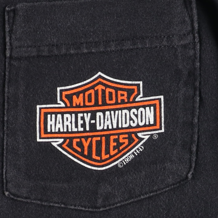 90'S Harley Davidson Back Print Motorcycle Bike T-Shirt Made in USA Men's L Vintage /eaa448995