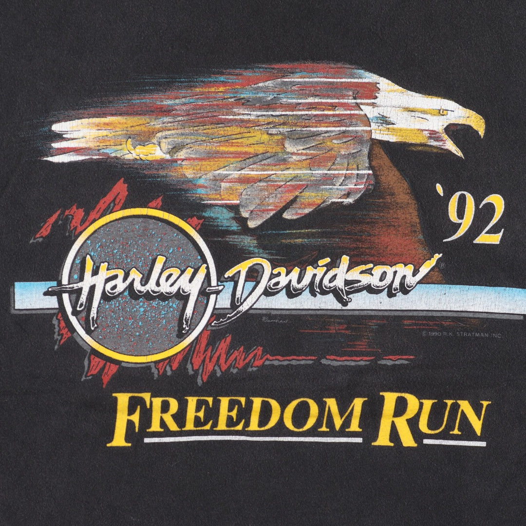 90'S Harley-Davidson Eagle Pattern Motorcycle Bike T-shirt Men's XL Vintage /eaa448999