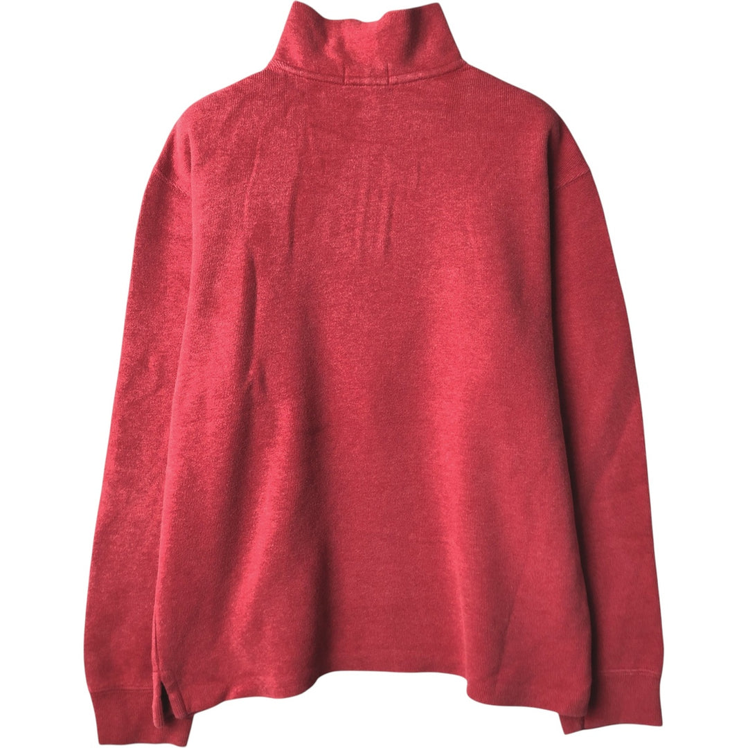 Ralph Lauren POLO RALPH LAUREN Half-zip sweatshirt, sweatshirt, men's size L cotton red type Vintage Second Hand