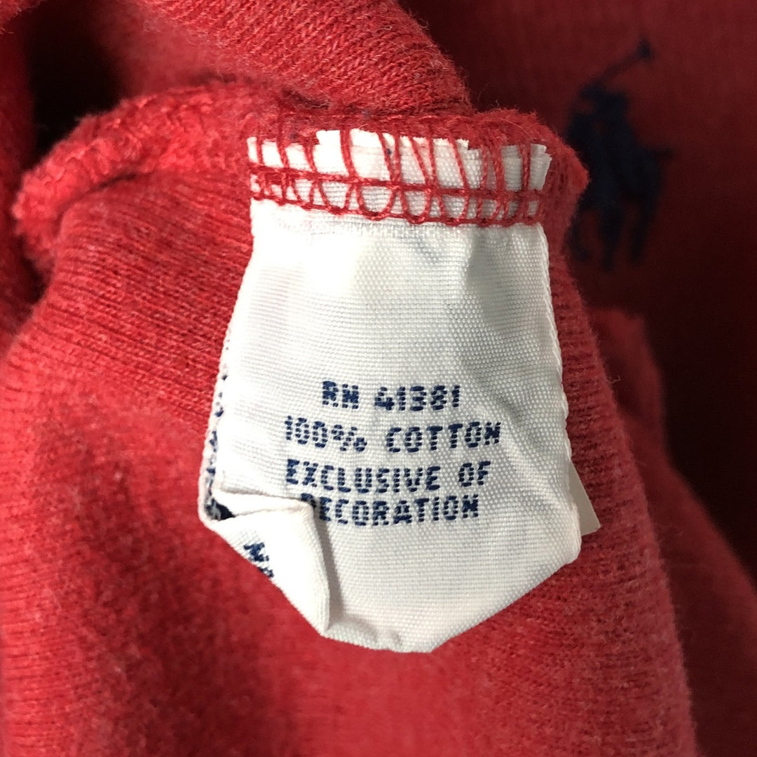 Ralph Lauren POLO RALPH LAUREN Half-zip sweatshirt, sweatshirt, men's size L cotton red type Vintage Second Hand