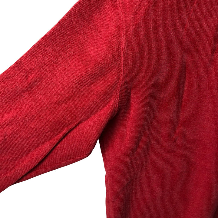 Ralph Lauren POLO RALPH LAUREN Half-zip sweatshirt, sweatshirt, men's size L cotton red type Vintage Second Hand