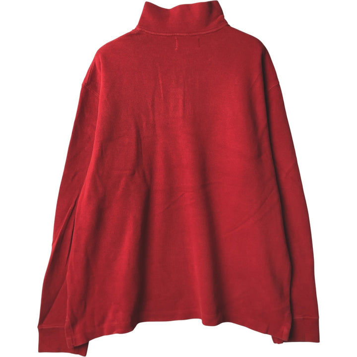 Ralph Lauren POLO by Ralph Lauren Half-Zip Sweatshirt, Men's XL cotton red type Vintage Second Hand