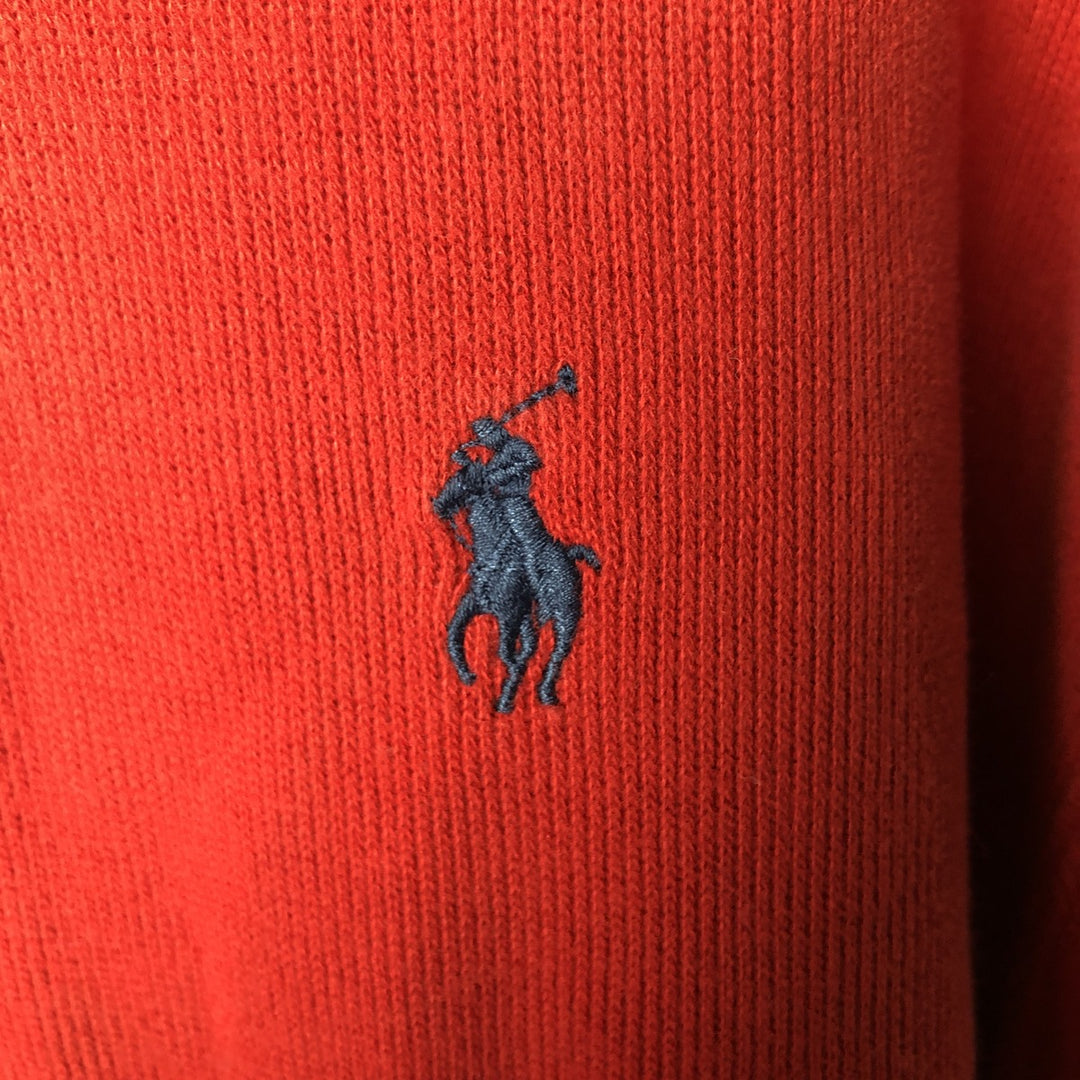 Ralph Lauren POLO by Ralph Lauren Half-Zip Sweatshirt, Men's XL cotton red type Vintage Second Hand