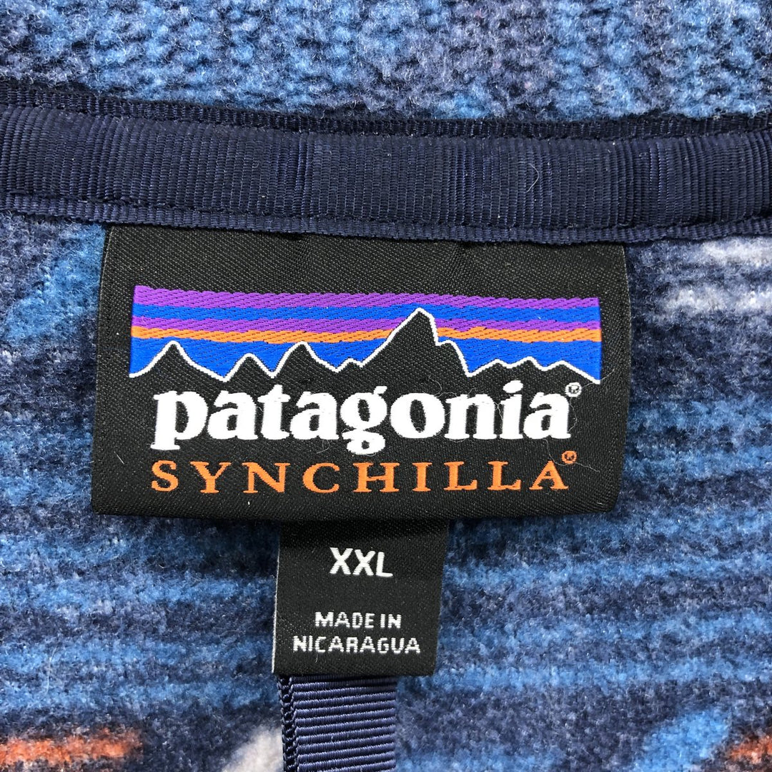 Patagonia SYNCHILLA Snap-T 25450FA17 All-over print fleece pullover, men's size XXL / eaa449049