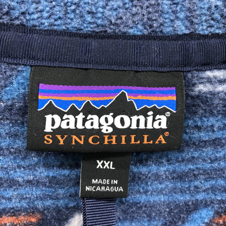 Patagonia SYNCHILLA Snap-T 25450FA17 All-over print fleece pullover, men's size XXL / eaa449049