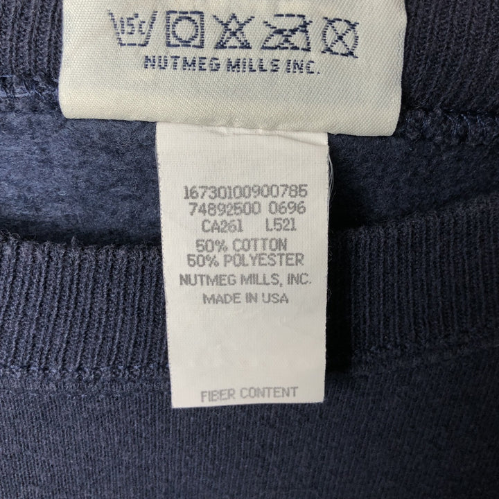 90'S Lee SPORT NFL DALLAS COWBOYS Dallas Cowboys sweatshirt, Made in USA, Men's Size L cotton navy blue type Vintage Second Hand