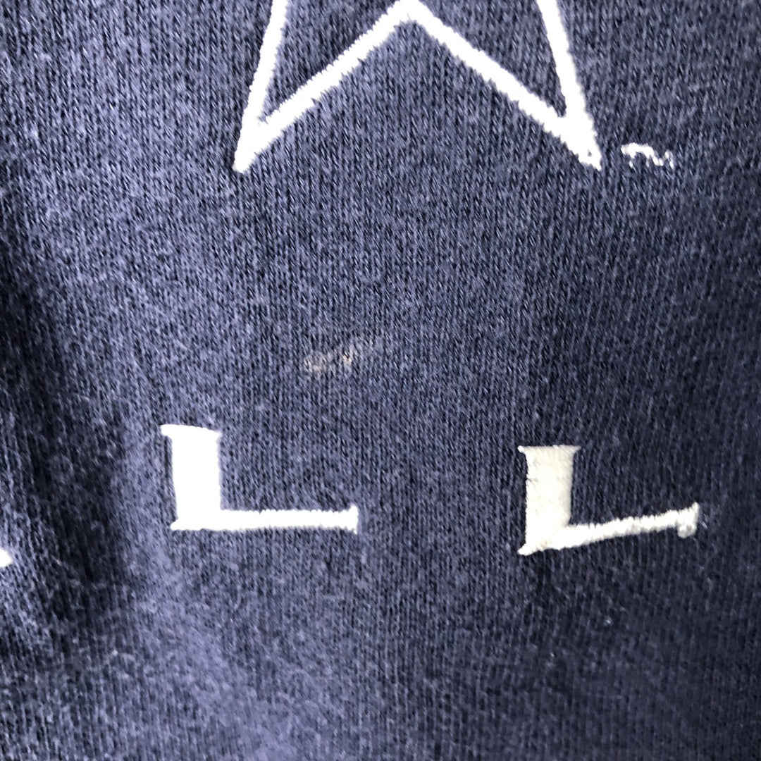 90'S Lee SPORT NFL DALLAS COWBOYS Dallas Cowboys sweatshirt, Made in USA, Men's Size L cotton navy blue type Vintage Second Hand