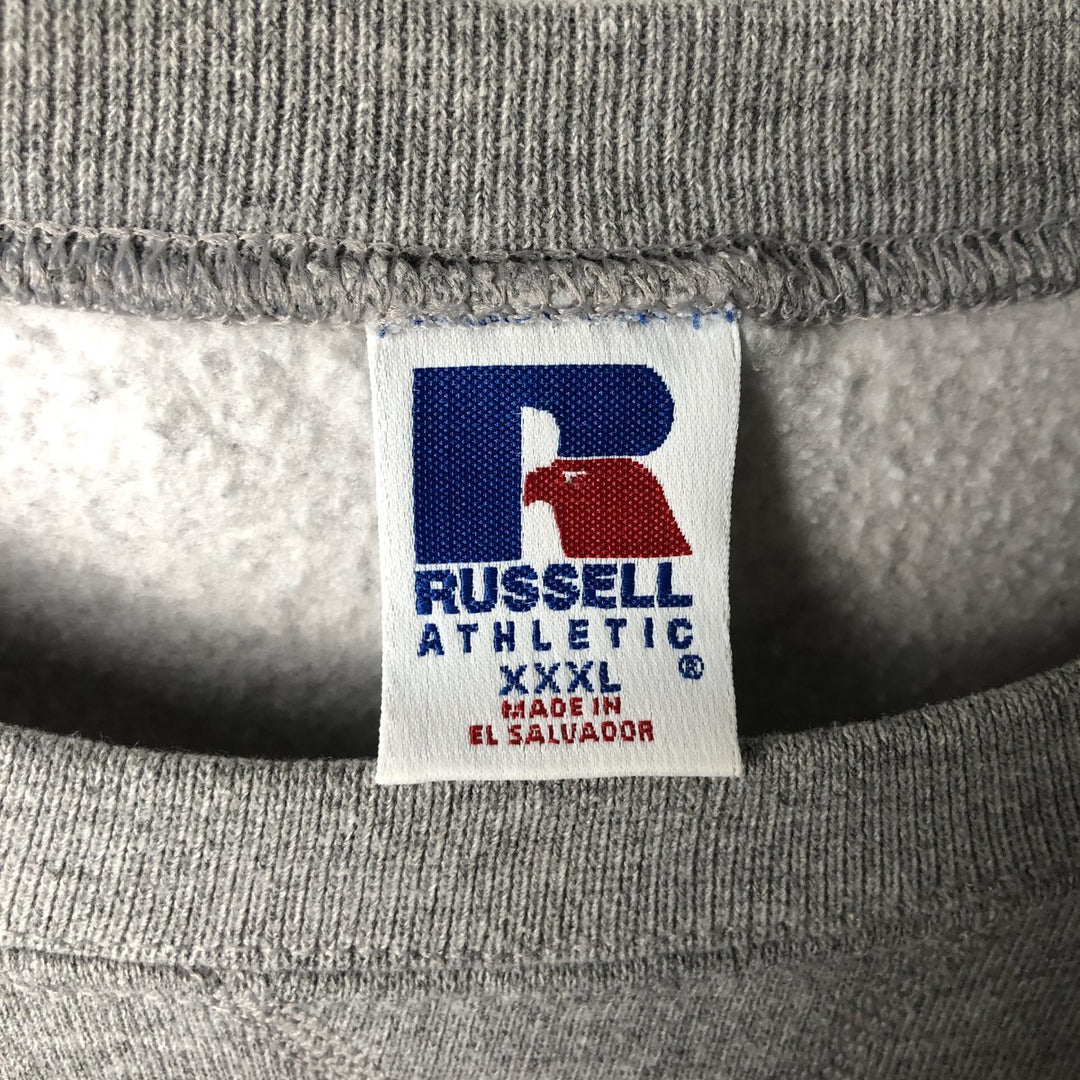Oversized 90'S Russell college sweatshirt, vintage, men's size XXXL polyester gray type Vintage Second Hand