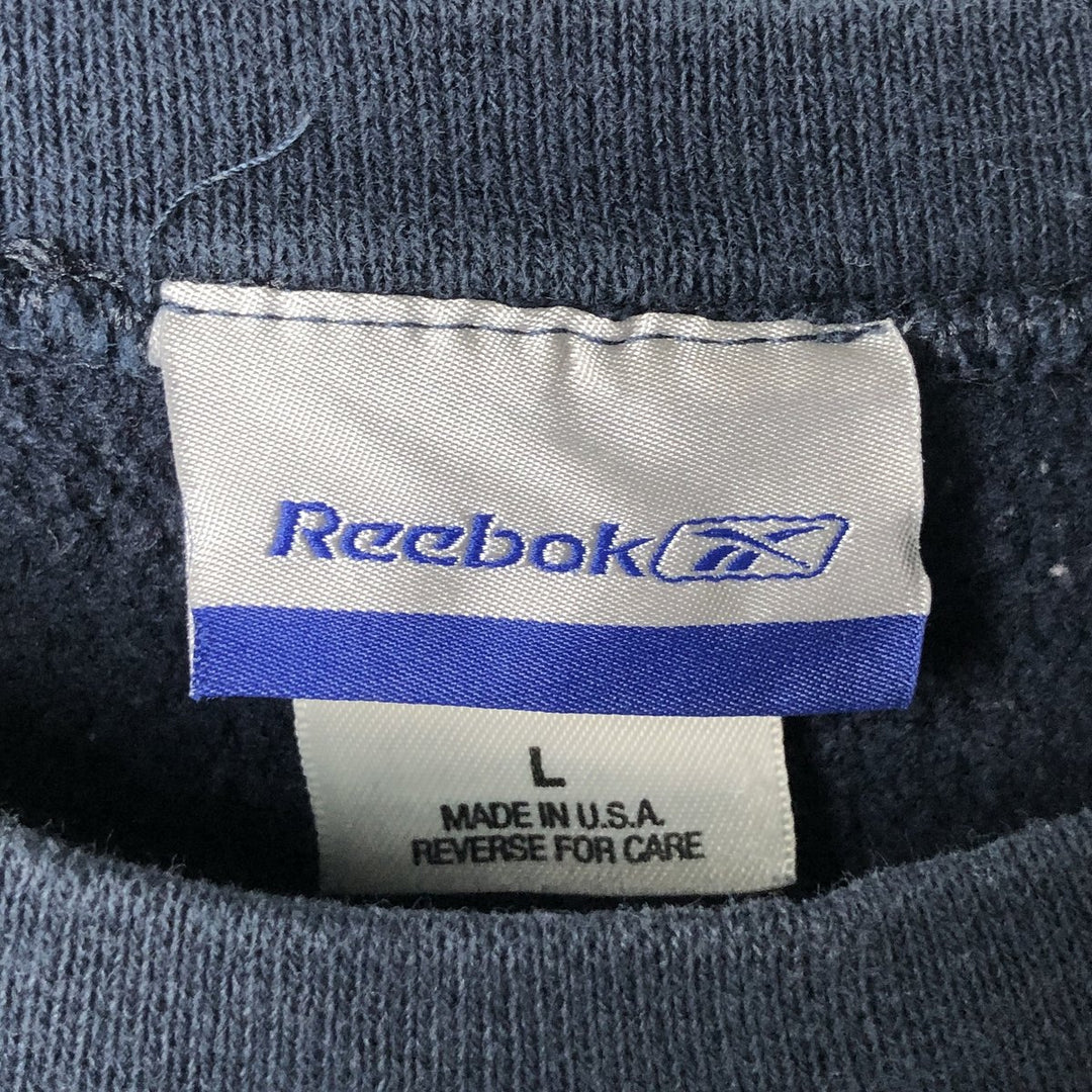 2000'S Reebok NFL PRO BOWL sweatshirt, Made in USA, Men's Size L cotton navy blue type Vintage Second Hand
