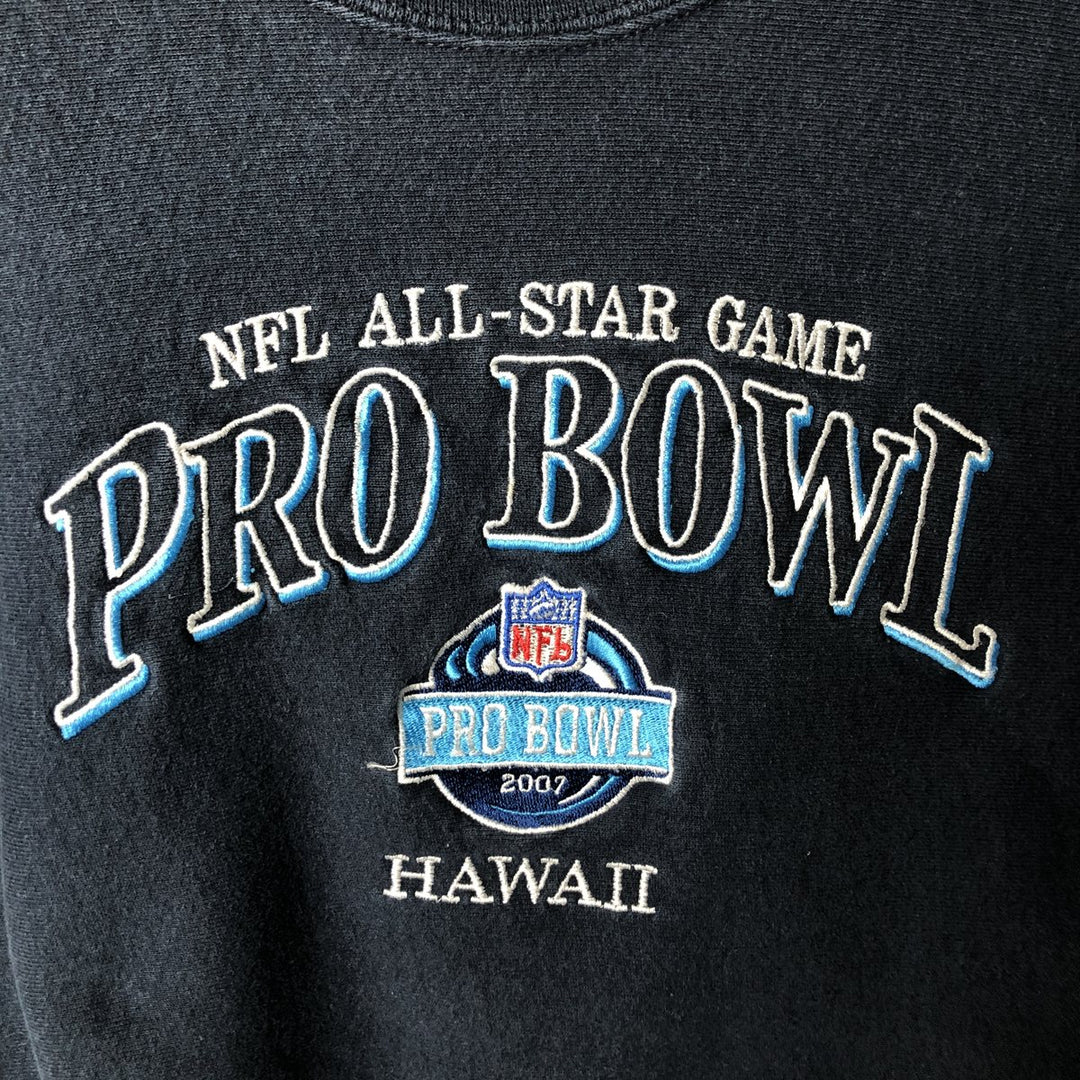 2000'S Reebok NFL PRO BOWL sweatshirt, Made in USA, Men's Size L cotton navy blue type Vintage Second Hand