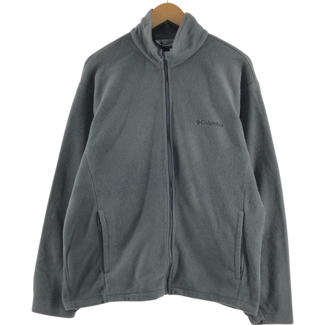 2000'S Columbia fleece jacket, men's size L polyester gray type Vintage Second Hand