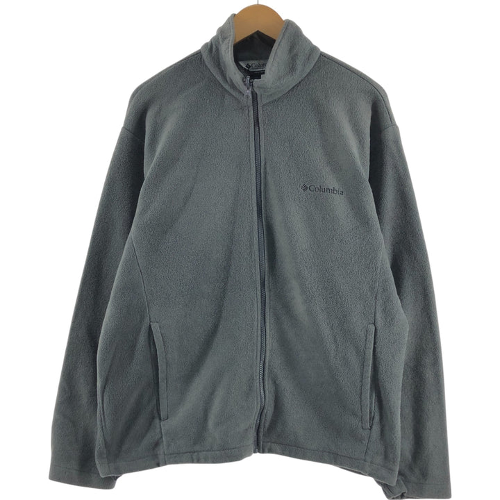 2000'S Columbia fleece jacket, men's size L polyester gray type Vintage Second Hand