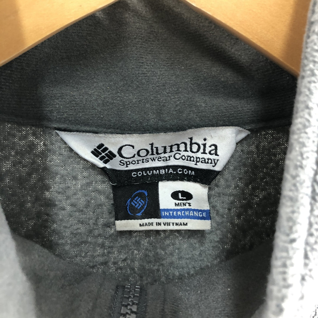 2000'S Columbia fleece jacket, men's size L polyester gray type Vintage Second Hand