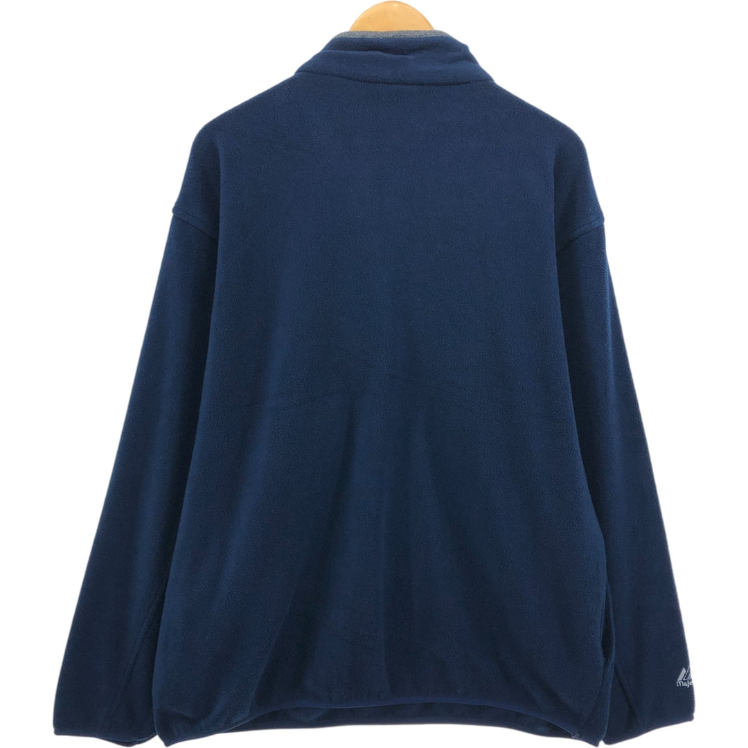 90s-00'S Majestic New York Yankees Half-Zip Fleece Pullover, Men's XL unclear navy blue type Vintage Second Hand