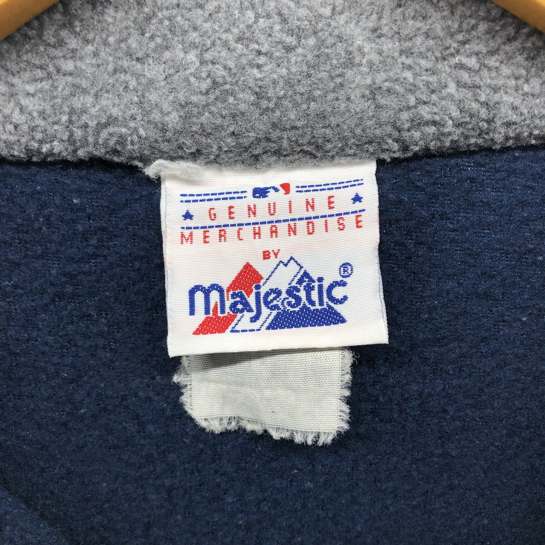 90s-00'S Majestic New York Yankees Half-Zip Fleece Pullover, Men's XL unclear navy blue type Vintage Second Hand