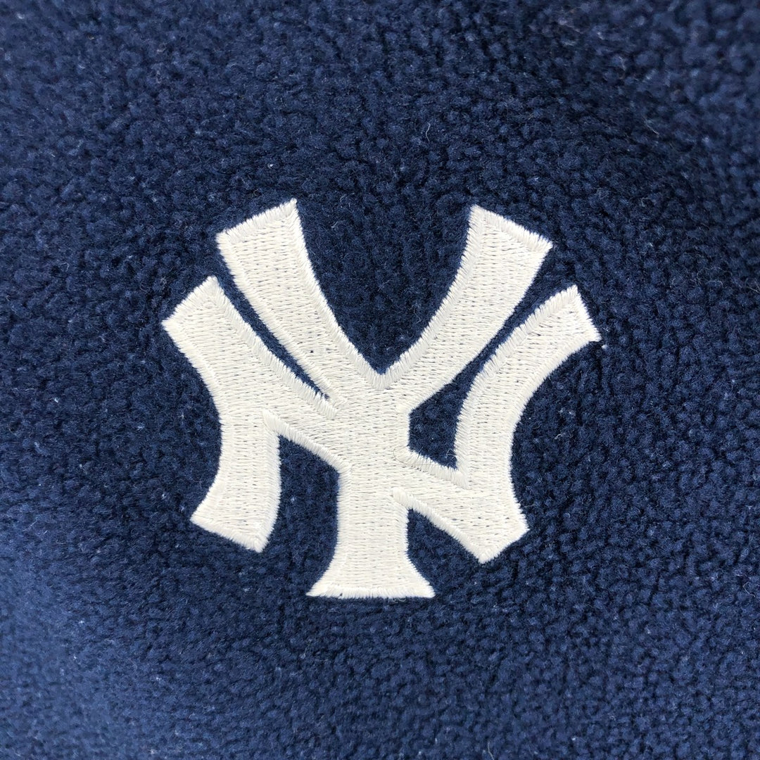 90s-00'S Majestic New York Yankees Half-Zip Fleece Pullover, Men's XL unclear navy blue type Vintage Second Hand
