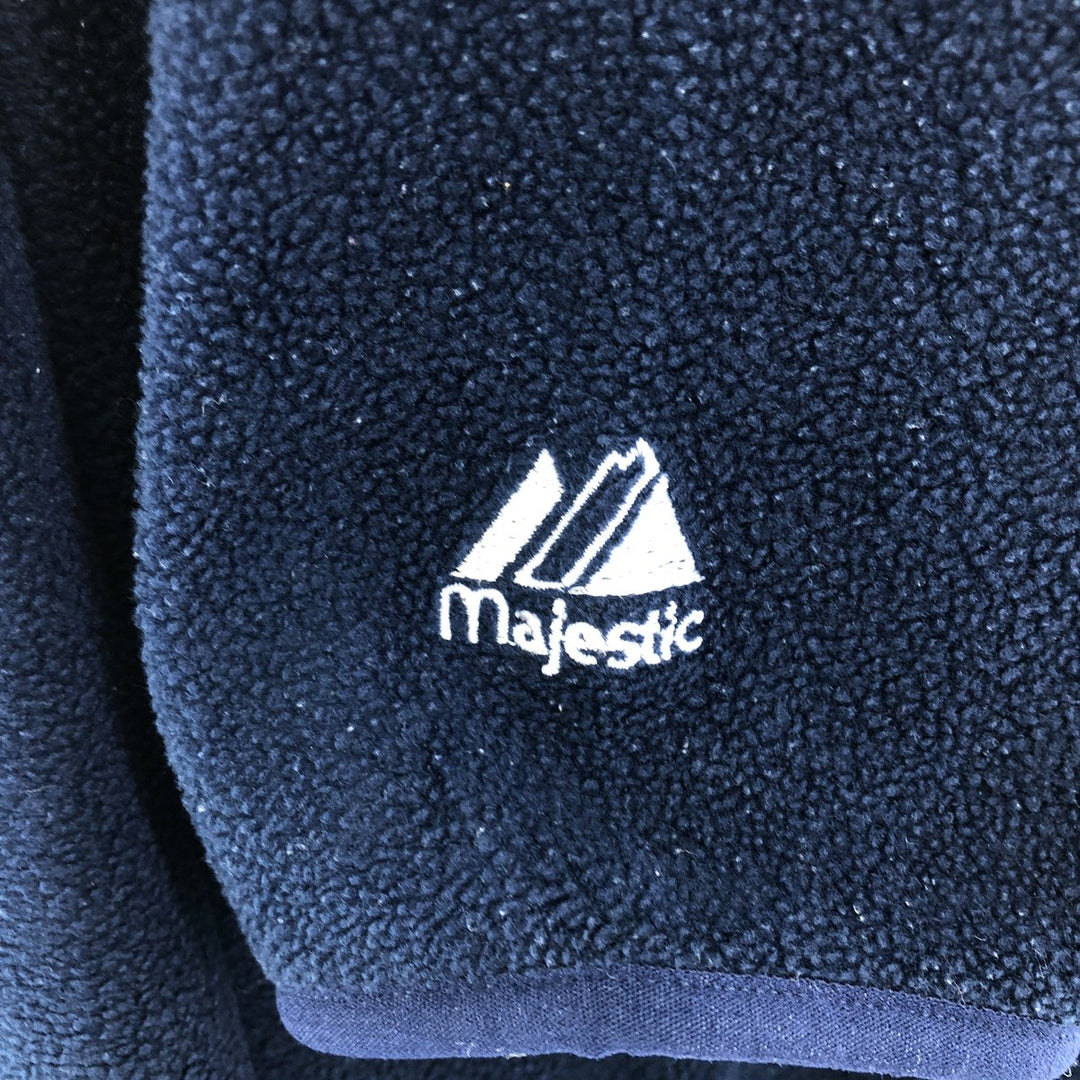 90s-00'S Majestic New York Yankees Half-Zip Fleece Pullover, Men's XL unclear navy blue type Vintage Second Hand