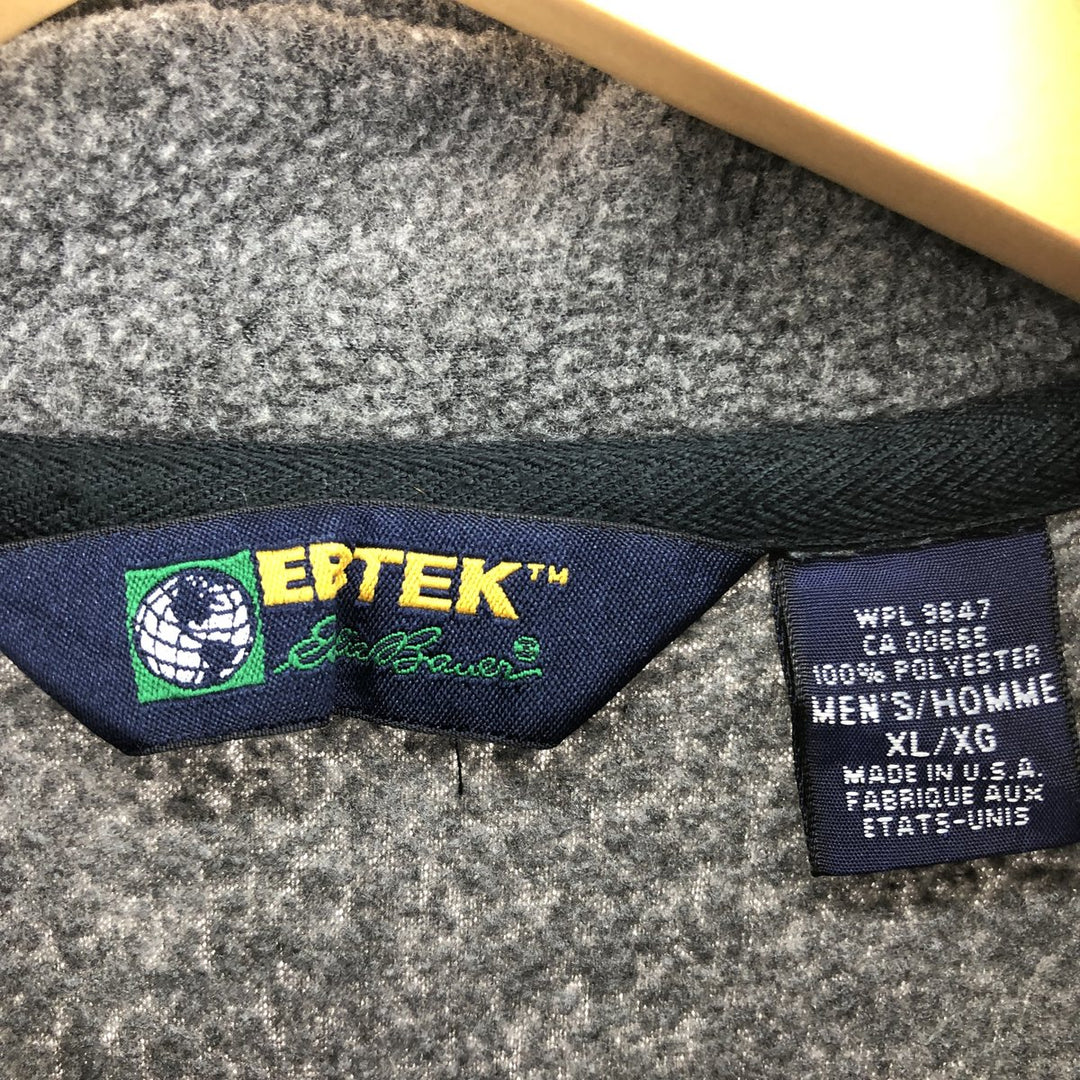 90'S Eddie Bauer EBTEK Half Zip Fleece Pullover Made in USA Men's XL Vintage /eaa449219